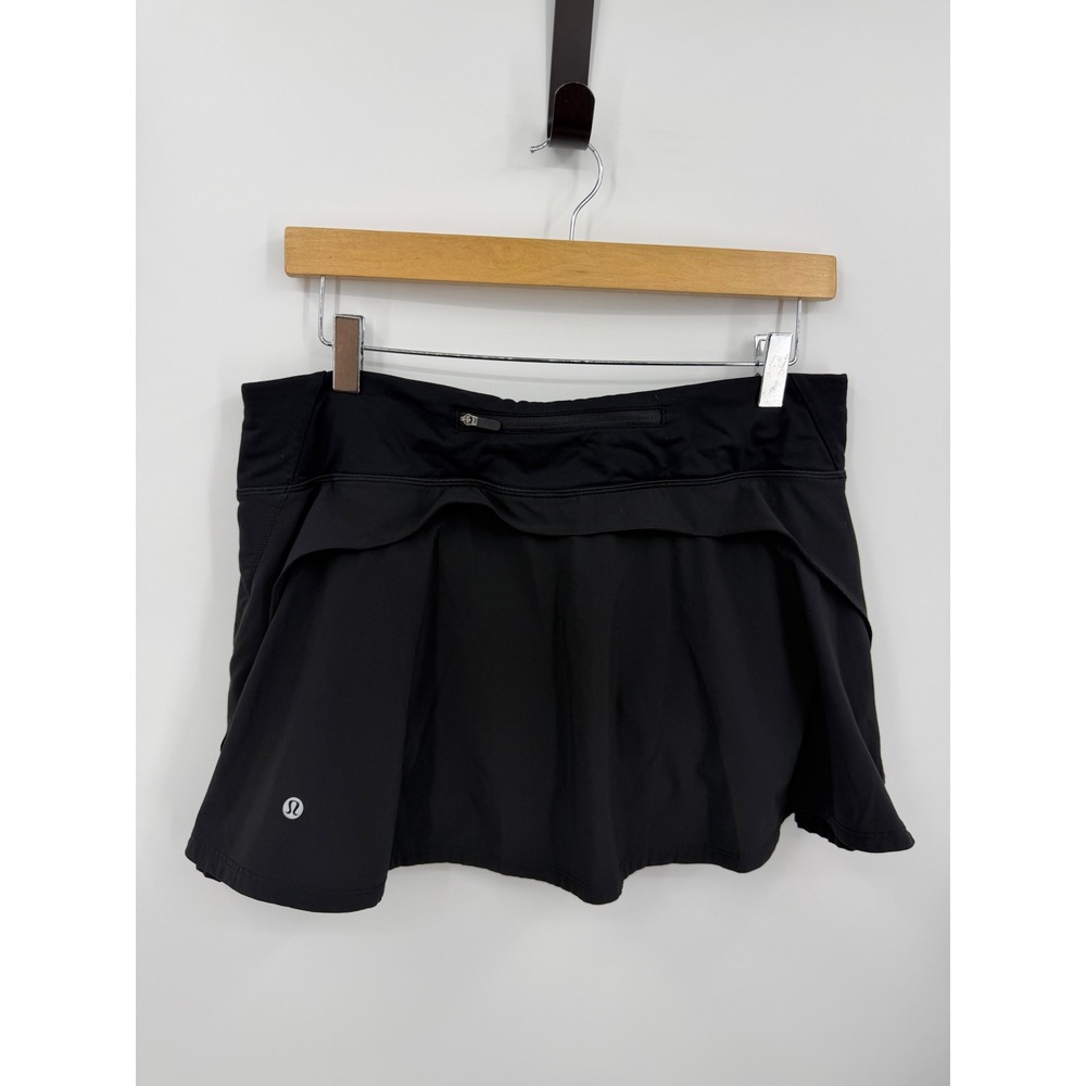 Lululemon Play off the pleats Pleated Skirt sz 10 Black Athletic Tennis Skort